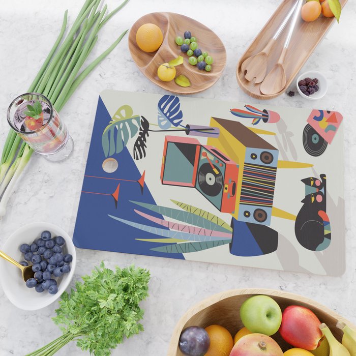 Retro Record Player Cutting Board Gallery Image 2