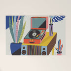 Retro Record Player Welcome Mat Gallery Image 1