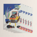 Retro Record Player Wrapping Paper Gallery Image 3
