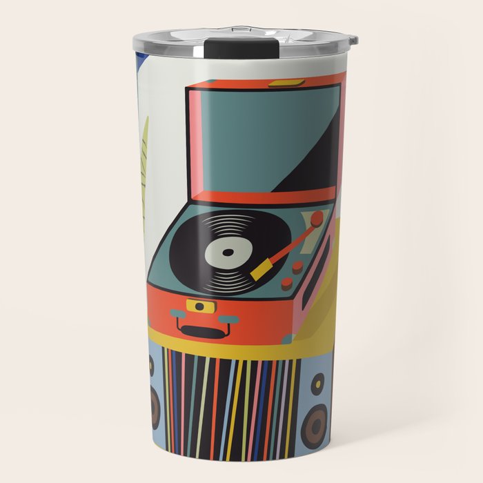 Retro Record Player Travel Mug Gallery Image 1