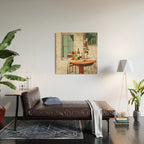 Rustic Holiday Courtyard Still Life Wood Wall Art Gallery Image 2