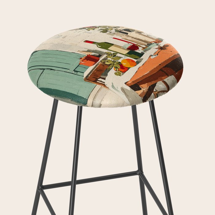 Rustic Holiday Courtyard Still Life Stool Gallery Image 2