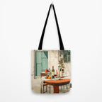 Rustic Holiday Courtyard Still Life Tote Bag Gallery Image 2
