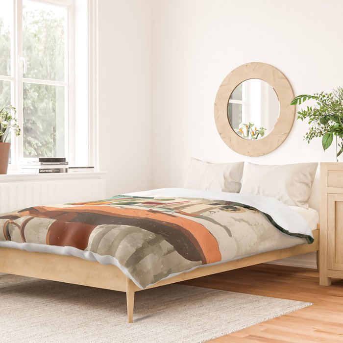 Rustic Holiday Courtyard Still Life Duvet Cover Gallery Image 2
