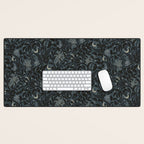 Mysterious Garden - midnight blue Desk Mat Gallery Image 1