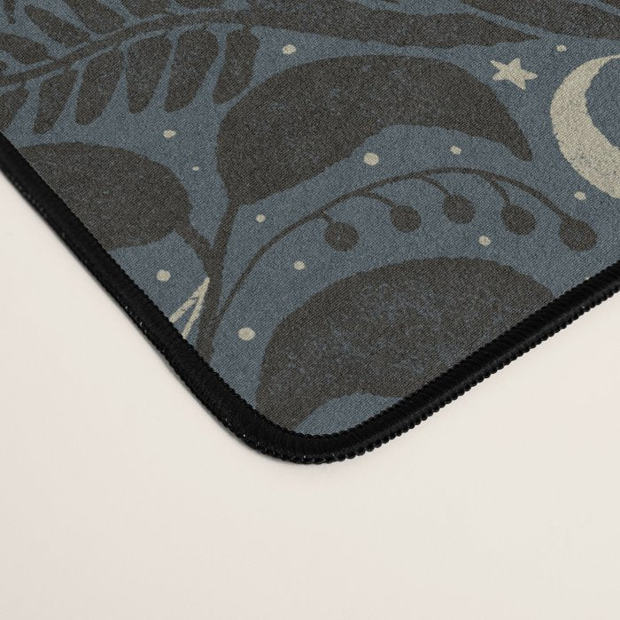 Mysterious Garden - midnight blue Desk Mat Gallery Image 4