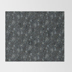 Mysterious Garden - midnight blue Throw Blanket Gallery Image 2
