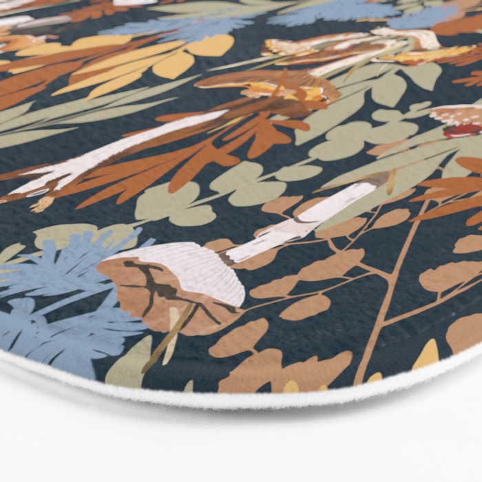 Colorful Dark Forest Animals B Bath Mat Gallery Image 3