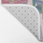 Pink Floral Garden Snake Bath Mat Gallery Image 2