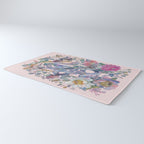 Pink Floral Garden Snake Rug Gallery Image 3