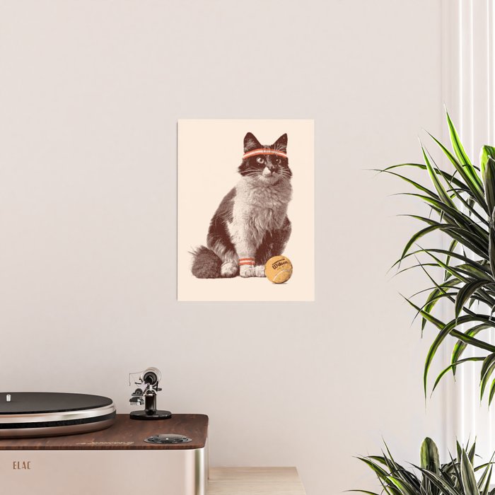 Tennis Cat Poster Gallery Image 2