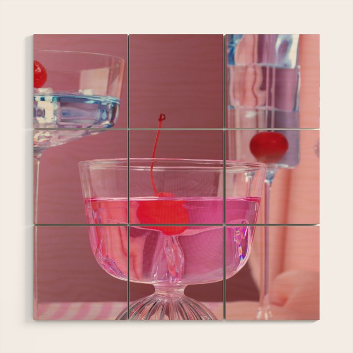 Pink party Wood Wall Art Gallery Image 1