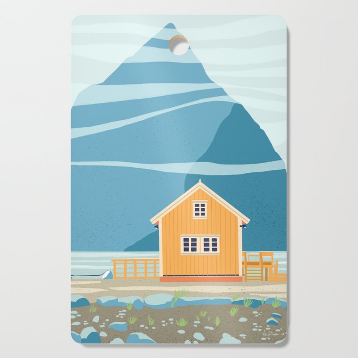 Norway, tiny house on an island Cutting Board Gallery Image 1