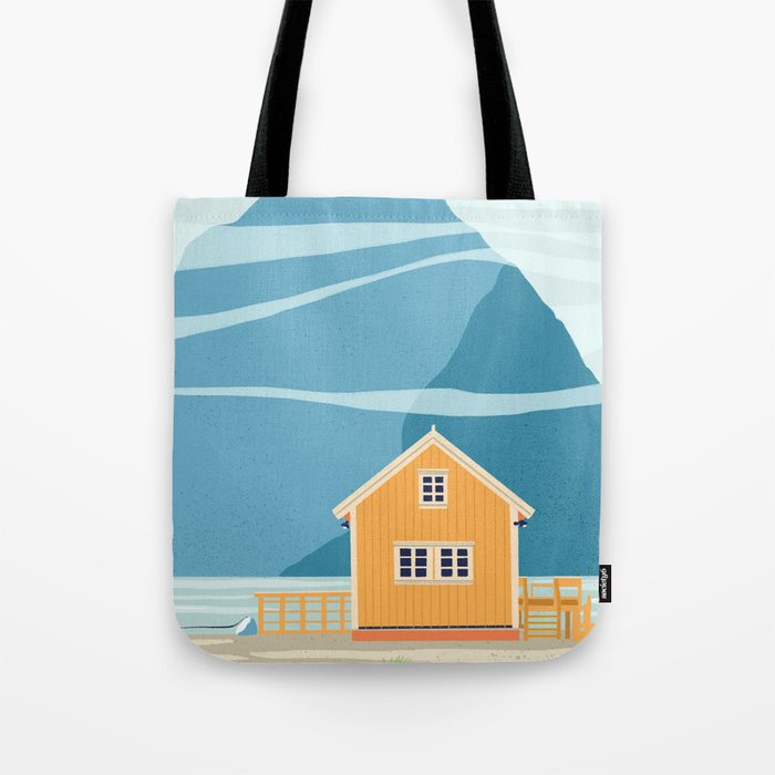 Norway, tiny house on an island Tote Bag Gallery Image 1