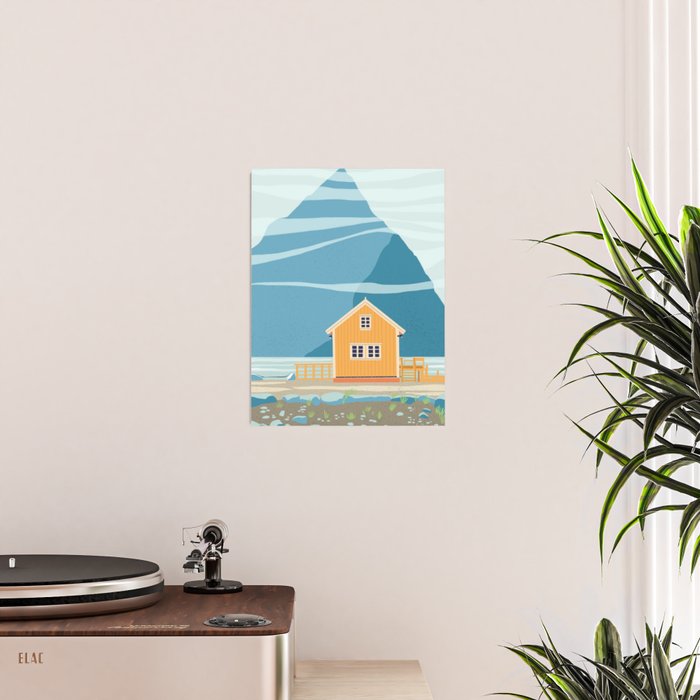 Norway, tiny house on an island Poster Gallery Image 2