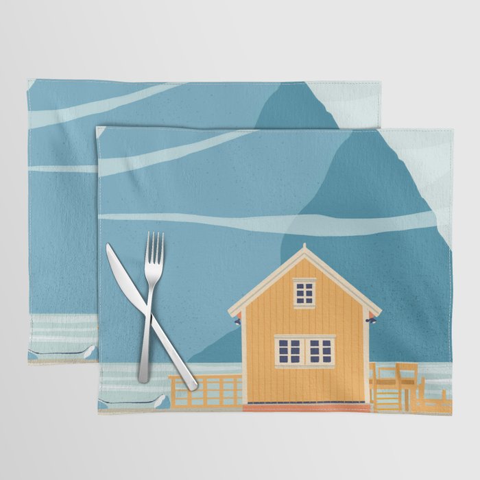 Norway, tiny house on an island Placemat Gallery Image 1