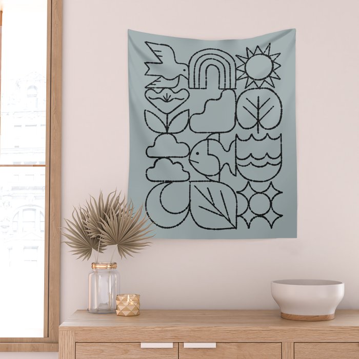 Harmony Grid Wall Tapestry Gallery Image 2