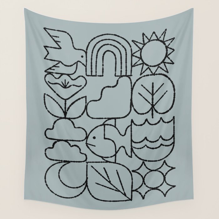 Harmony Grid Wall Tapestry Gallery Image 4