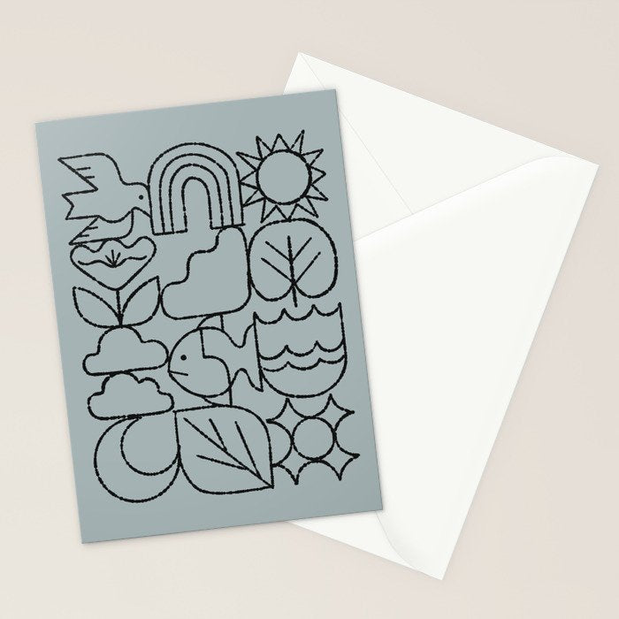 Harmony Grid Stationery Card Gallery Image 2