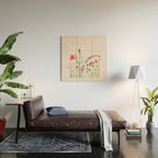 Flowers Flat Lay - Colorful Mixed Wildflowers - Poppies - Floral Wood Wall Art Gallery Image 2