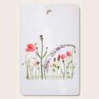 Flowers Flat Lay - Colorful Mixed Wildflowers - Poppies - Floral Cutting Board Gallery Image 1
