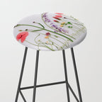 Flowers Flat Lay - Colorful Mixed Wildflowers - Poppies - Floral Stool Gallery Image 2