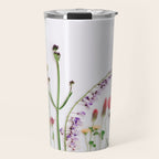 Flowers Flat Lay - Colorful Mixed Wildflowers - Poppies - Floral Travel Mug Gallery Image 1