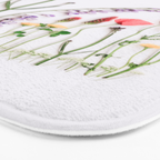 Flowers Flat Lay - Colorful Mixed Wildflowers - Poppies - Floral Bath Mat Gallery Image 3