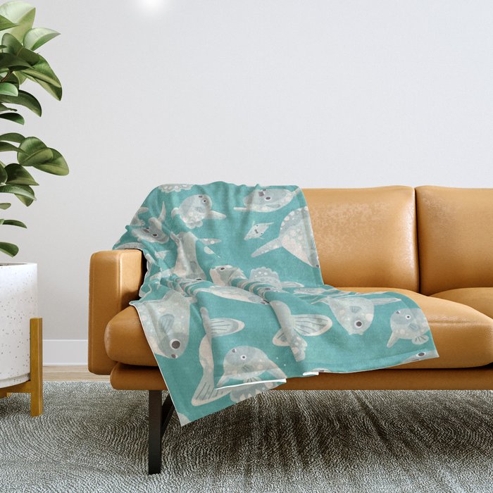 Mola mola Throw Blanket Gallery Image 1