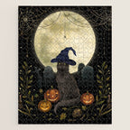 The Black Cat on Halloween Night Jigsaw Puzzle Gallery Image 1