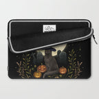 The Black Cat on Halloween Night Laptop Sleeve Gallery Image 2