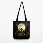 The Black Cat on Halloween Night Tote Bag Gallery Image 2