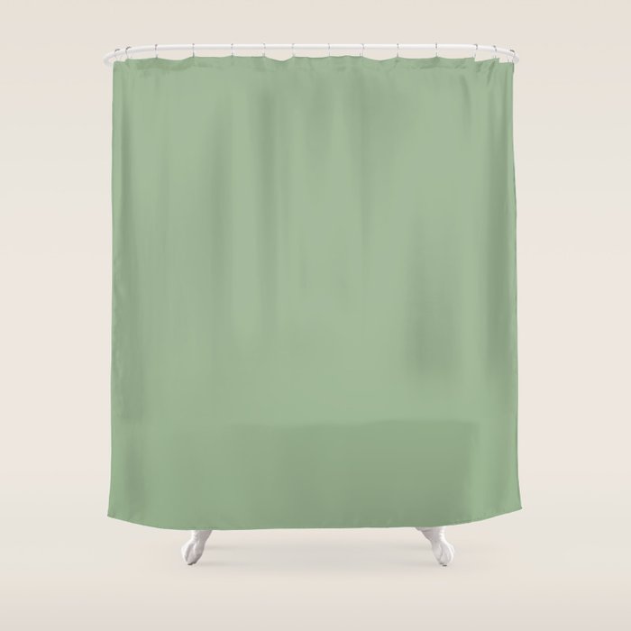Solid Color SAGE GREEN  Shower Curtain Gallery Image 1