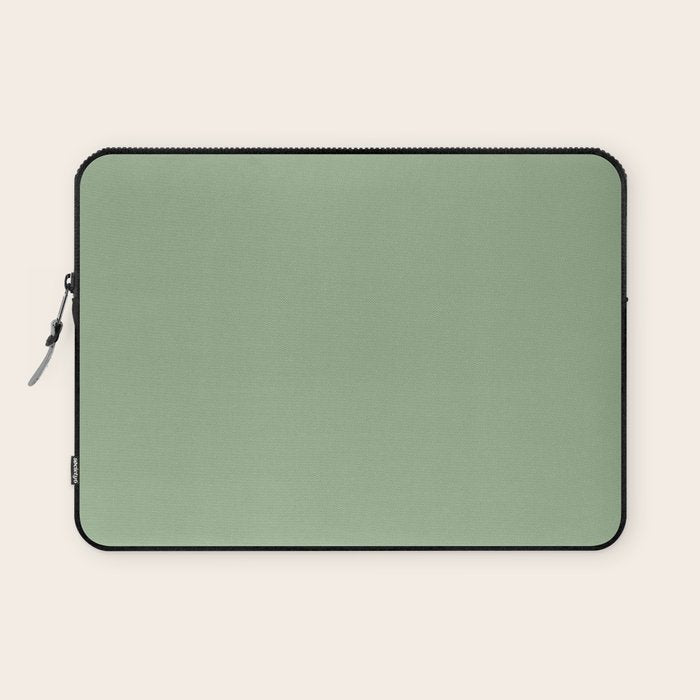 Solid Color SAGE GREEN  Laptop Sleeve Gallery Image 1