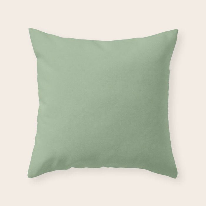 Solid Color SAGE GREEN  Throw Pillow Gallery Image 6