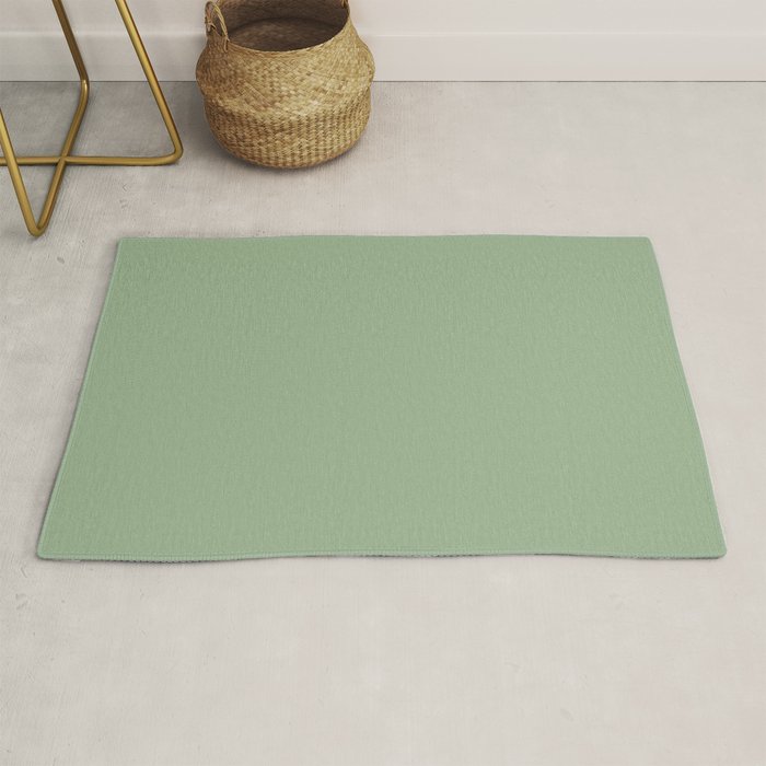 Solid Color SAGE GREEN  Rug Gallery Image 1