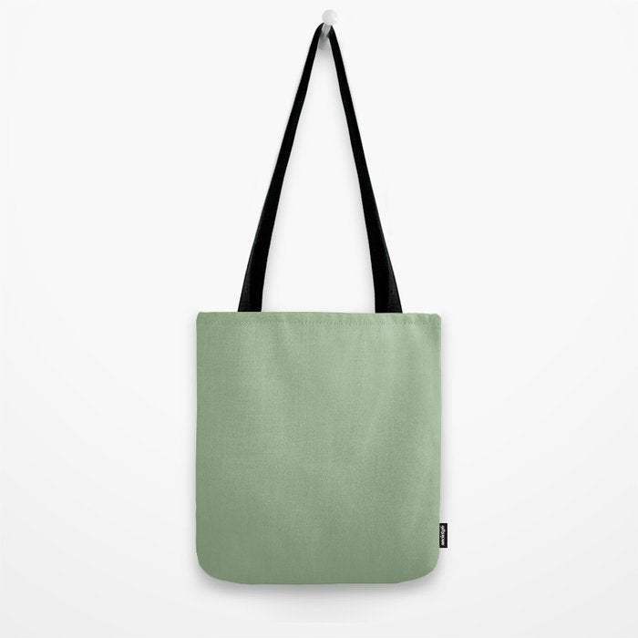 Solid Color SAGE GREEN  Tote Bag Gallery Image 2
