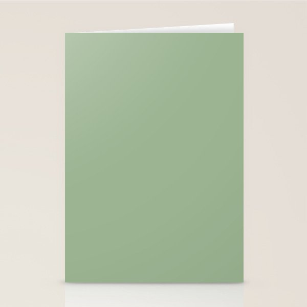 Solid Color SAGE GREEN  Stationery Card Gallery Image 2