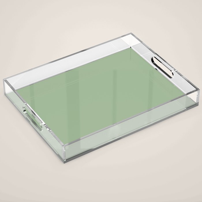 Solid Color SAGE GREEN  Acrylic Tray Gallery Image 1