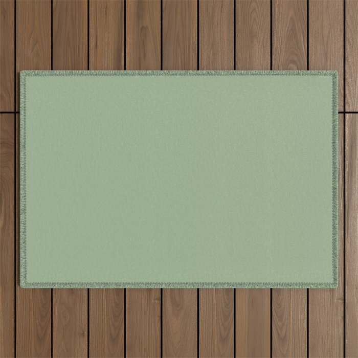 Solid Color SAGE GREEN  Outdoor Rug Gallery Image 1