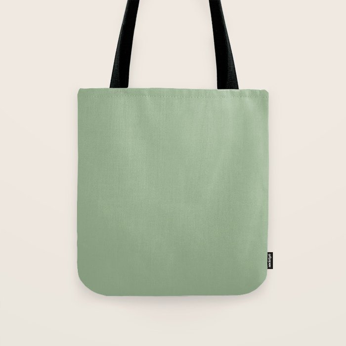 Solid Color SAGE GREEN  Tote Bag Gallery Image 1