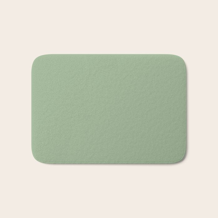 Solid Color SAGE GREEN  Bath Mat Gallery Image 1