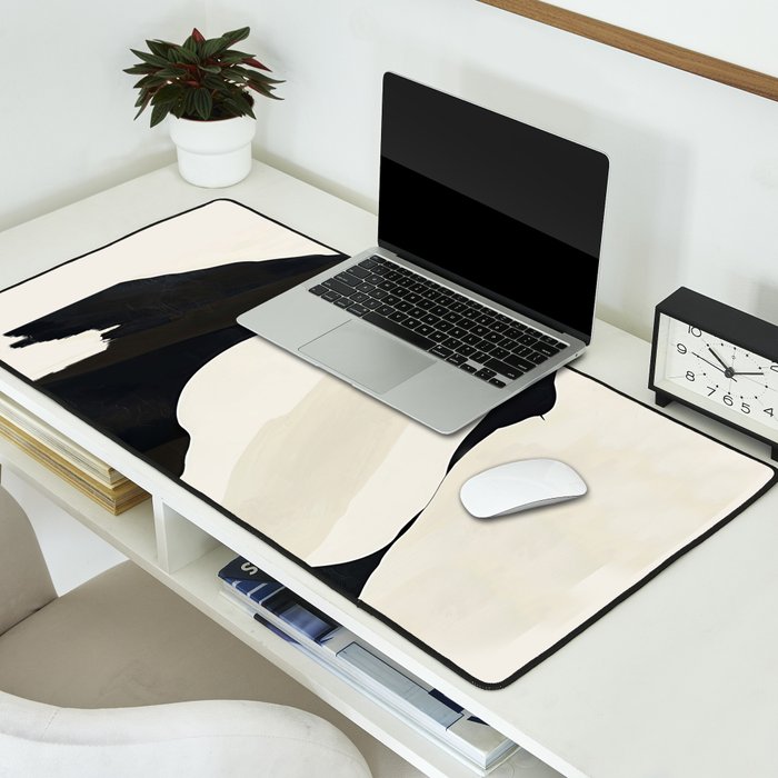 Horse in Black and White Desk Mat Gallery Image 2