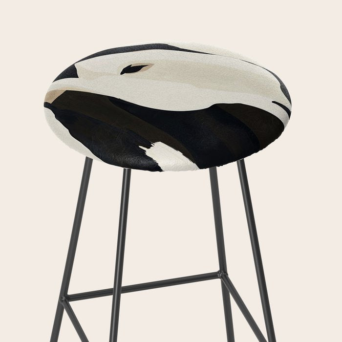 Horse in Black and White Stool Gallery Image 2