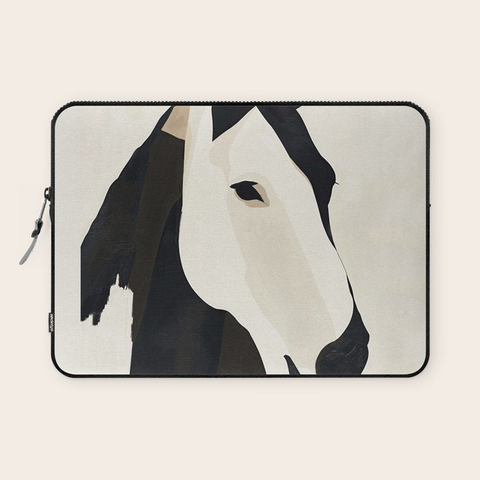 Horse in Black and White Laptop Sleeve Gallery Image 1