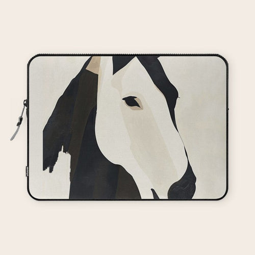 Horse In Black And White Laptop Sleeve Gallery Image 1