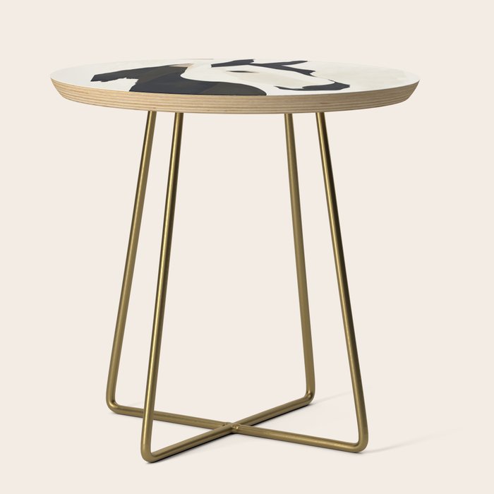 Horse in Black and White Side Table Gallery Image 1
