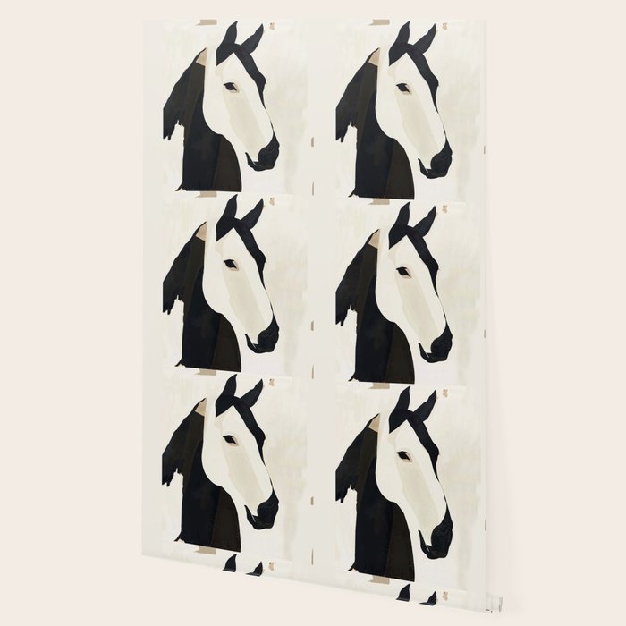 Horse in Black and White Wallpaper Gallery Image 2