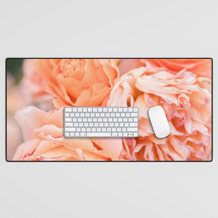 Coral Roses | Ostuni botanical garden photography | Puglia Italy Desk Mat Gallery Image 1