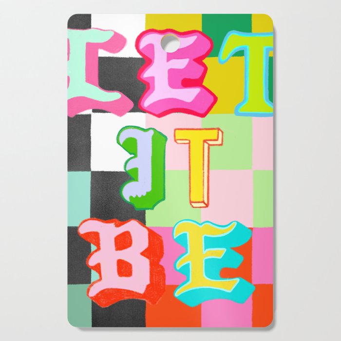 Let it Be Checker Cutting Board Gallery Image 1